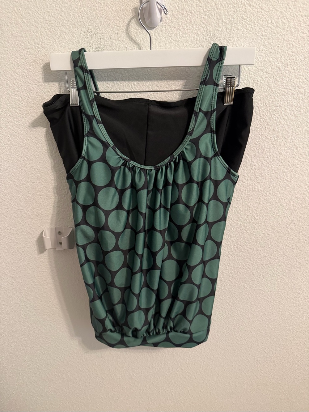 Green Polka Dot Tank Swim Coverup